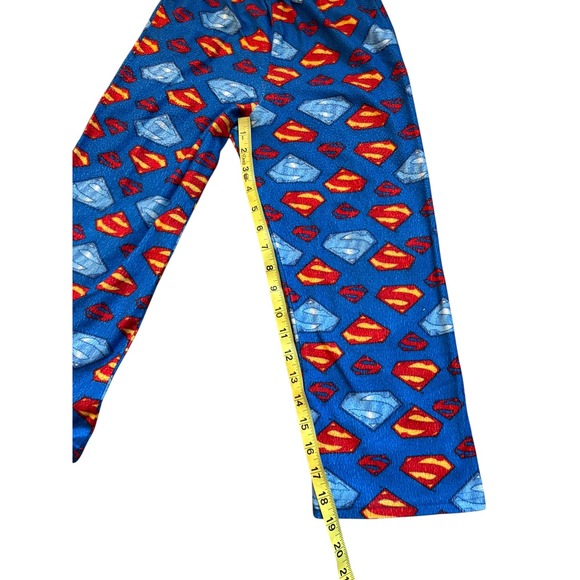 Boys Size 8 Superman Fleece Pajama Pants Flame Resistant Blue as is - Picture 6 of 9
